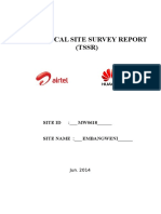 Technical Site Survey Report (TSSR)