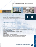 Material Services For The Power Generation Industry - Project Business