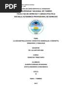 Descentralizacion , Aspectos Generales Principios. Grupo 6