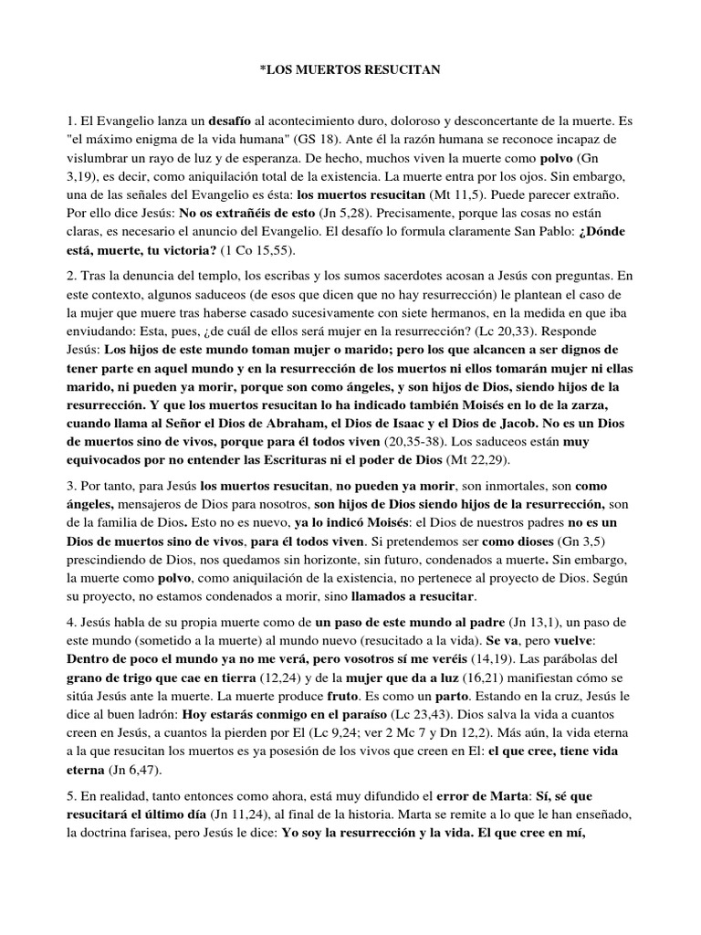 La Resurrección: Esperanza y Fe | PDF | La resurrección de Jesús ...