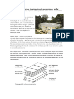 Dimensionamento e Instalacao de Aquecedor Solar