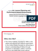 Thematic Lesson Planning and Performance-Based Assessments: Lessons From The 2010 China Institute