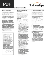 NAS-P-100146 Traineeships Fact Sheet Individual 003