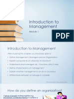 Introduction To Management - Module 1 - Jul'17