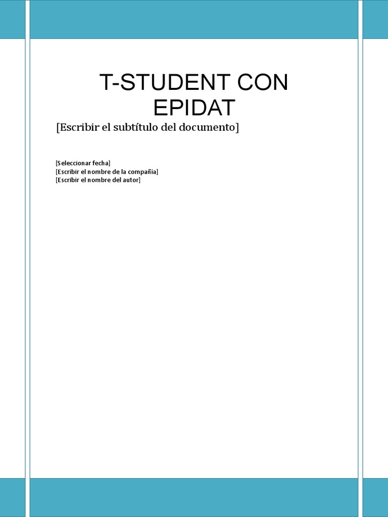 Ejemplos T Student | PDF