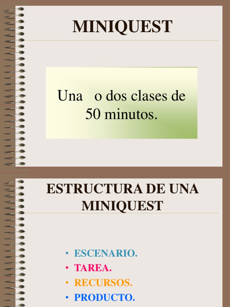Estructura y Tipos de Miniquests | PDF