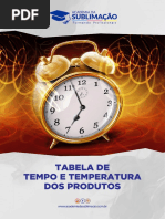 Tabela de Tempo Temperatura Academia Da Sublimação