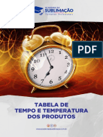 Tabela de Tempo Temperatura Academia Da Sublimação