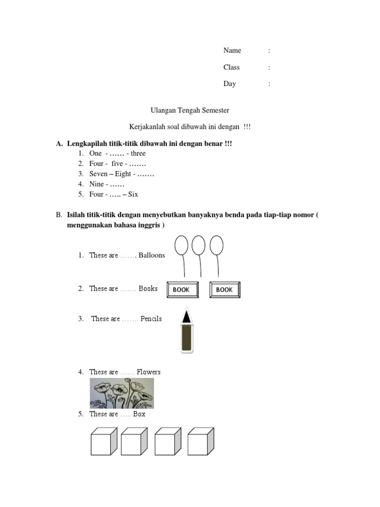 Soal Bahasa Inggris Tentang Benda Di Kelas Guru Galeri