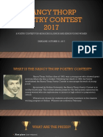 Nancy Thorp Poetry Contest 2017