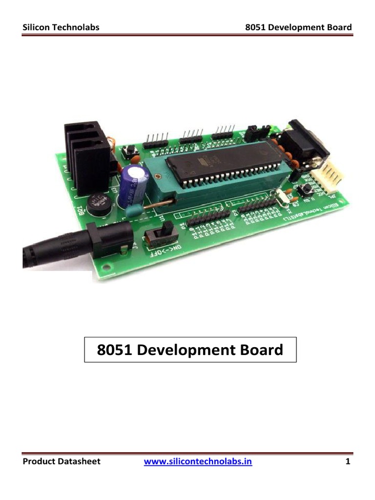 8051 Development Board Datasheet | PDF | Power Supply | Office Equipment