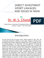 FDI and Export Linkages Trends and Issues in India