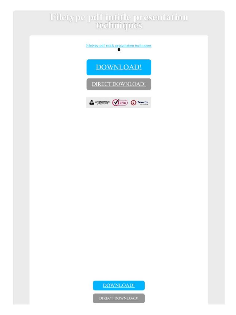 Pdf presentation template image