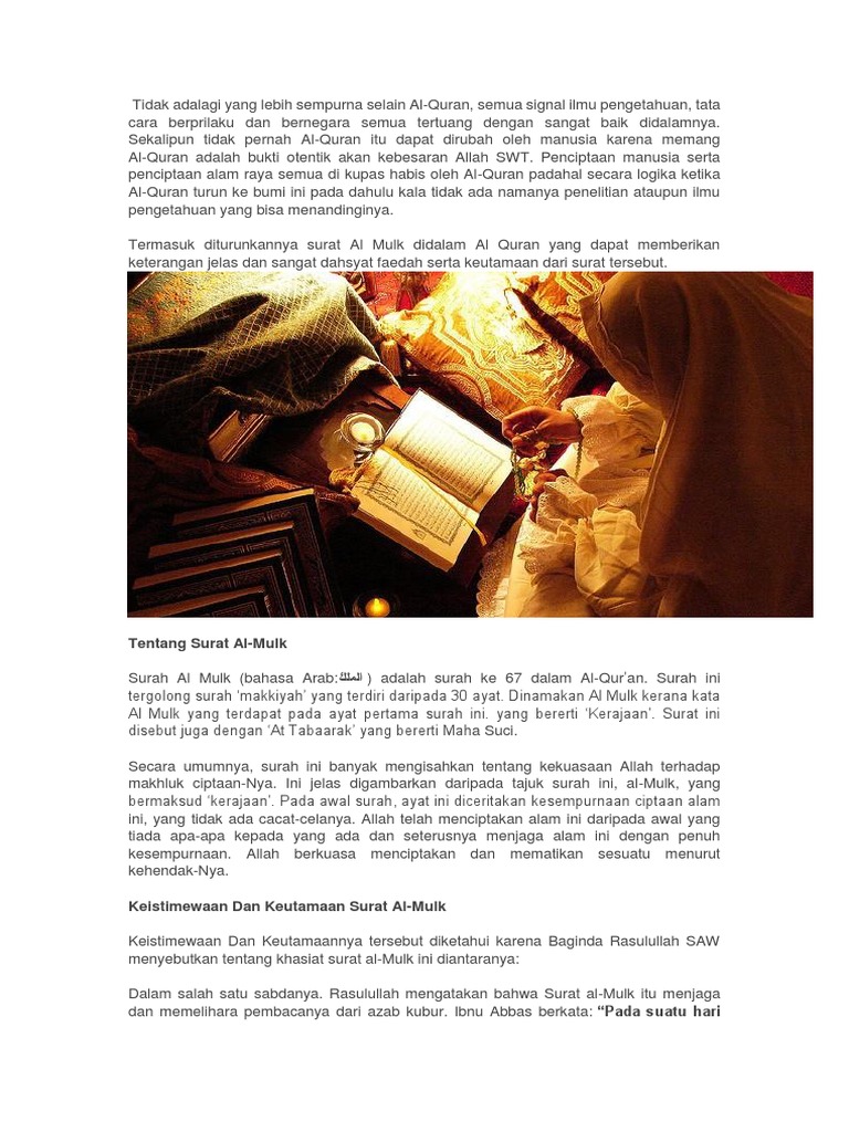 Download 68+ Contoh Surat Surat Al Mulk Keistimewaan Gratis Terbaru