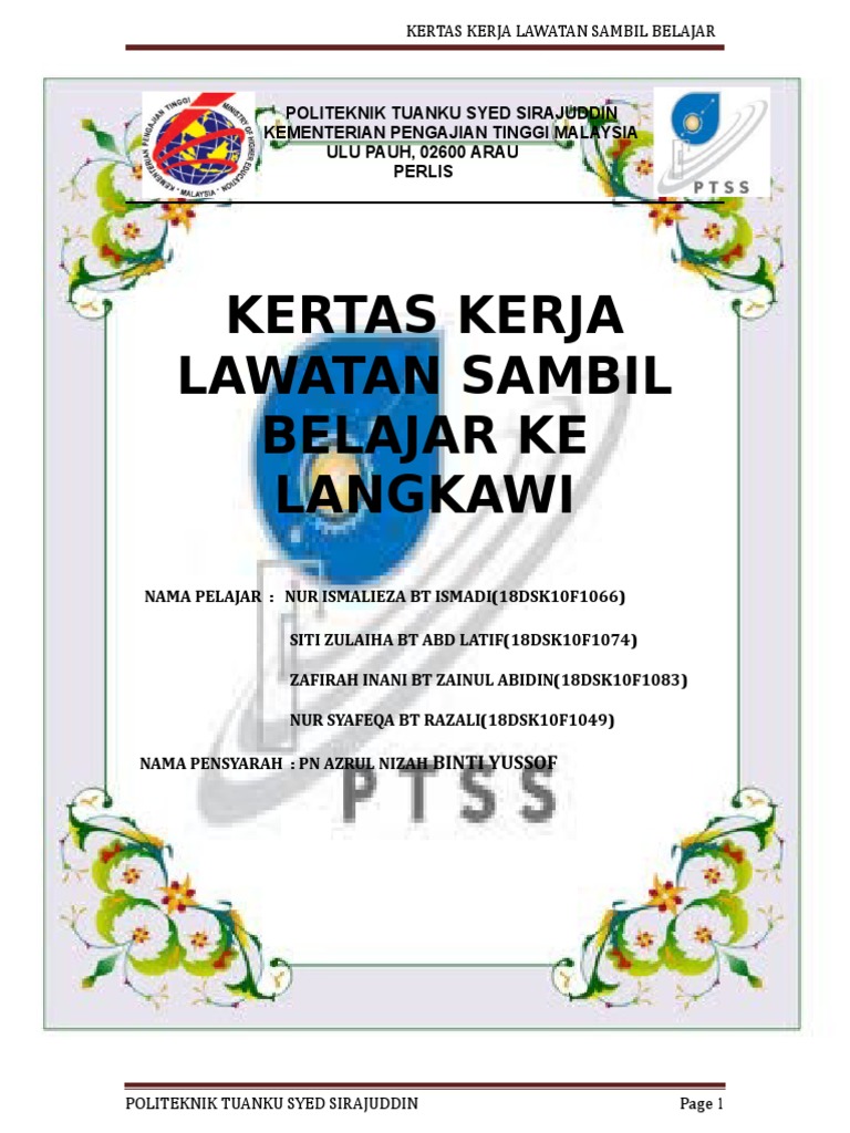Kertas kerja lawatan ke langkawi