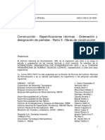 NCh1156-3-1999 Construccion - Esp. Tecnicas-Ordenacion y Designacion de Partidas (1).pdf