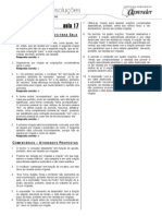 Português - Caderno de Resoluções - Apostila Volume 4 - Pré-Universitário - port1 aula17