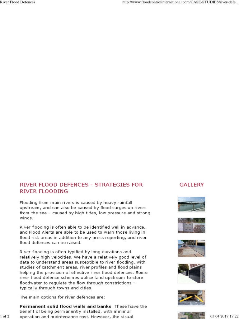 River Flood Defence Strategies Explained | PDF | Flood Control | Flood