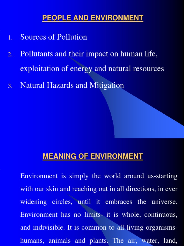 Human Impact on Environment Overview | PDF | Atmosphere Of Earth ...
