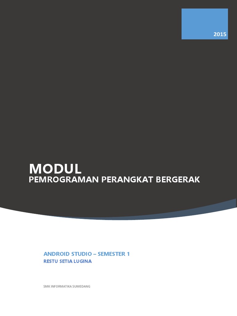 Panduan Pemrograman Android Studio | PDF
