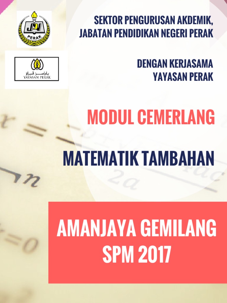 Modul Cemerlang Matematik Tambahan Pdf