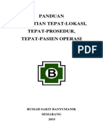 Panduan Kepastian Tepat-Lokasi, Tepat-Prosedur, Tepat-Pasien Operasi