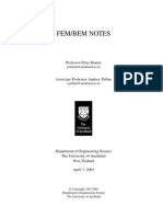 FEM Lecture Notes by Peter Hunter, Andrew Pullian