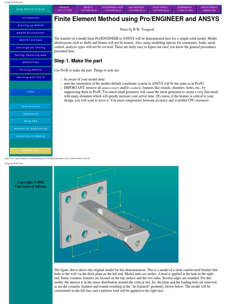 Finite Element Using Ansys | PDF | Finite Element Method | Menu (Computing)