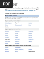 Countries With English As Official Language