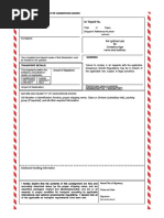 Shippers Declaration Open Format Non Fillable