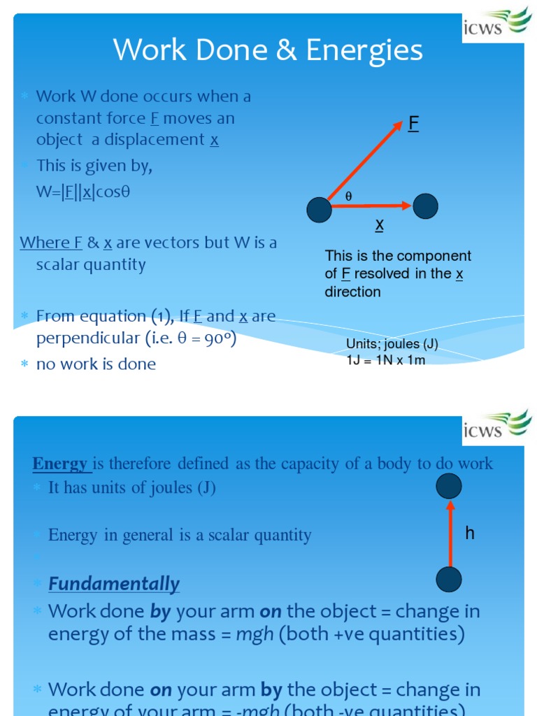 Week4 Work Energy Potential Energy Force