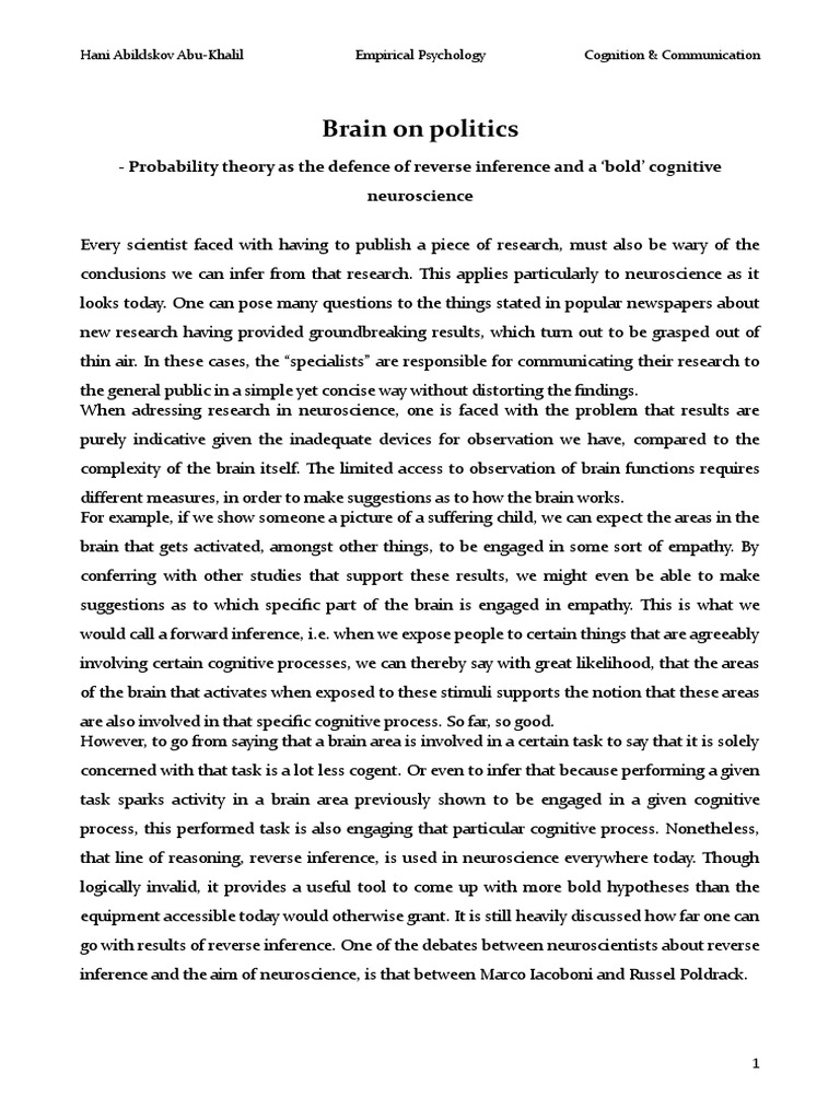 essay about the brain