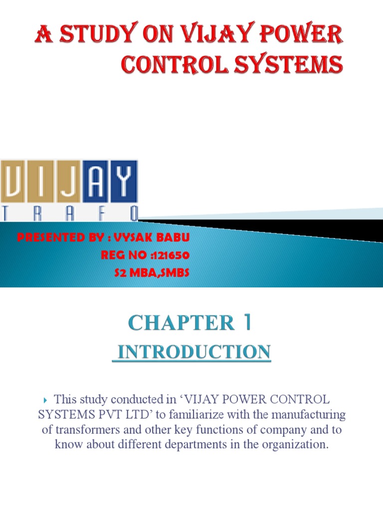 Overview of Vijay Power Control Systems | PDF | Transformer | Marketing