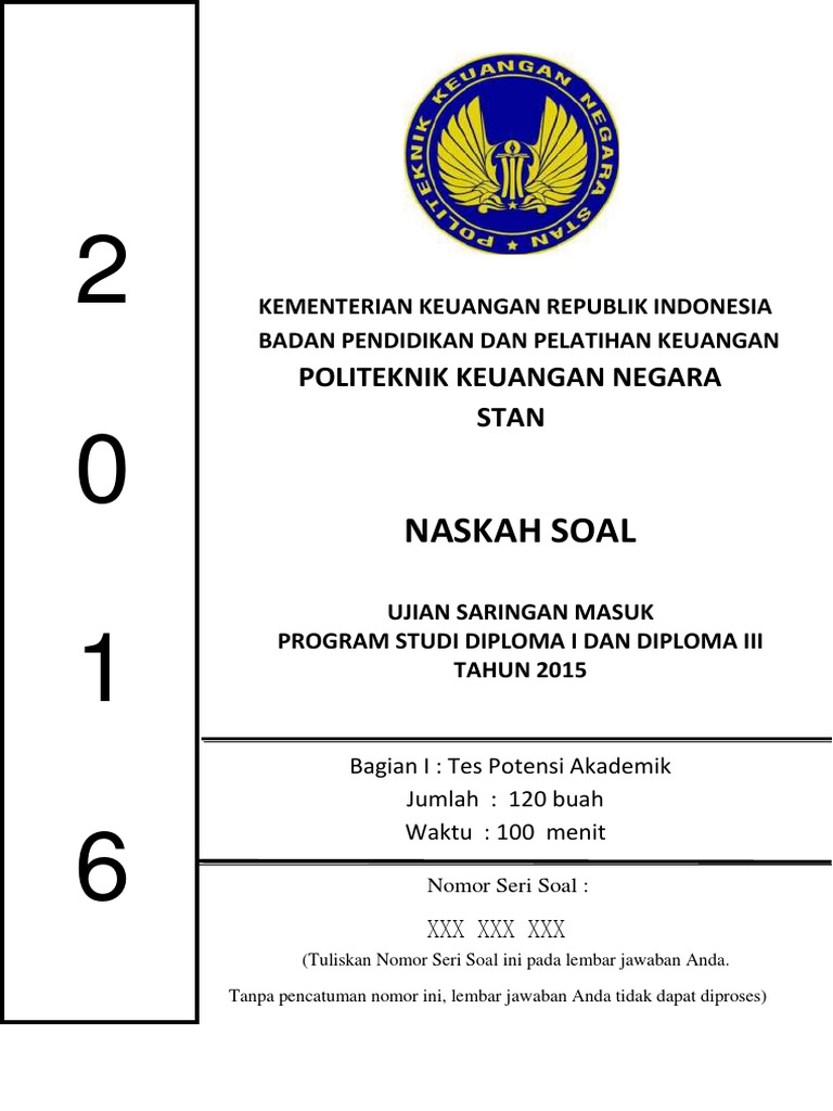 Soal Dan Pembahasan Usm Pkn Stan 2016