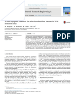 A Novel Cryogenic Treatment For Reduction of Residual Stresses in 2024 Aluminum Alloy