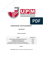 Strategic Management: Group Assignment