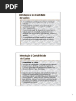 Contabilidade Custos Introducao a Contabilidade de Custos