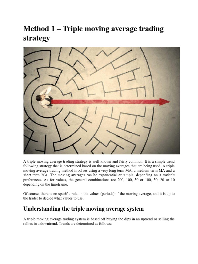 Method 1 - Triple Moving Average Trading Strategy | PDF | Market Trend