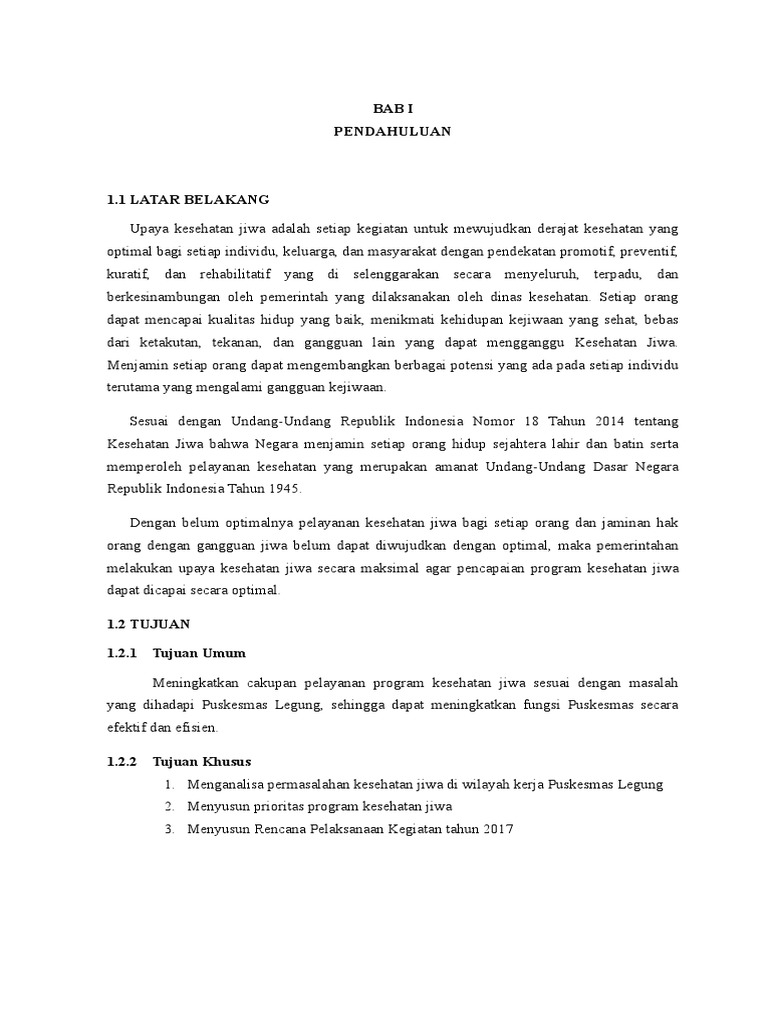 Laporan Tahunan Keswa