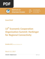 13th Economic Cooperation Organization Harbinger to Regional Coonectivity