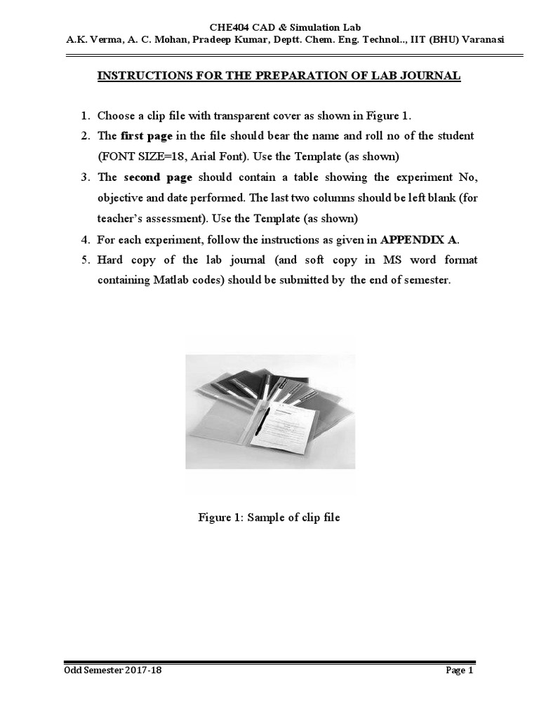 CHE404 CAD Lab Journal Guidelines | PDF | Scientific Modeling ...