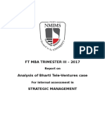FT Mba Trimester Iii - 2017: Report On