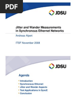 Jitter and Wander Measurements in SyncE Networks