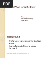 Shock Wave in Traffic Flow: Yohahn Jo Systems Engineering Class of 2011