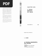 RUBIN, Isaak Illich; Teoria Marxista Do Valor; São Paulo, Editora Polis, 1987