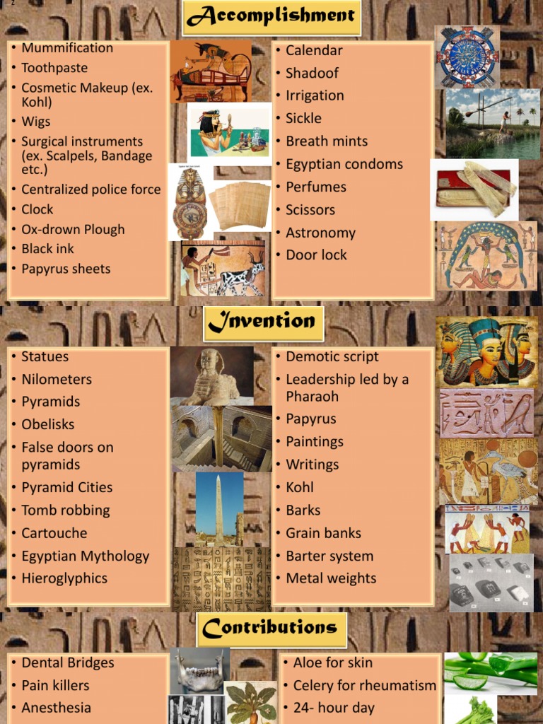 Ancient Egyptian Innovations and Contributions | PDF | Ancient Egypt