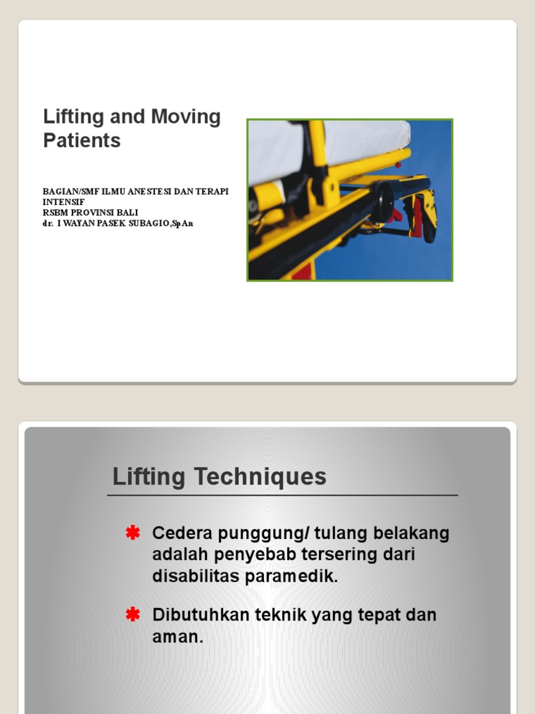 Properly Lifting and Moving Patient and Patient Positioning PDF