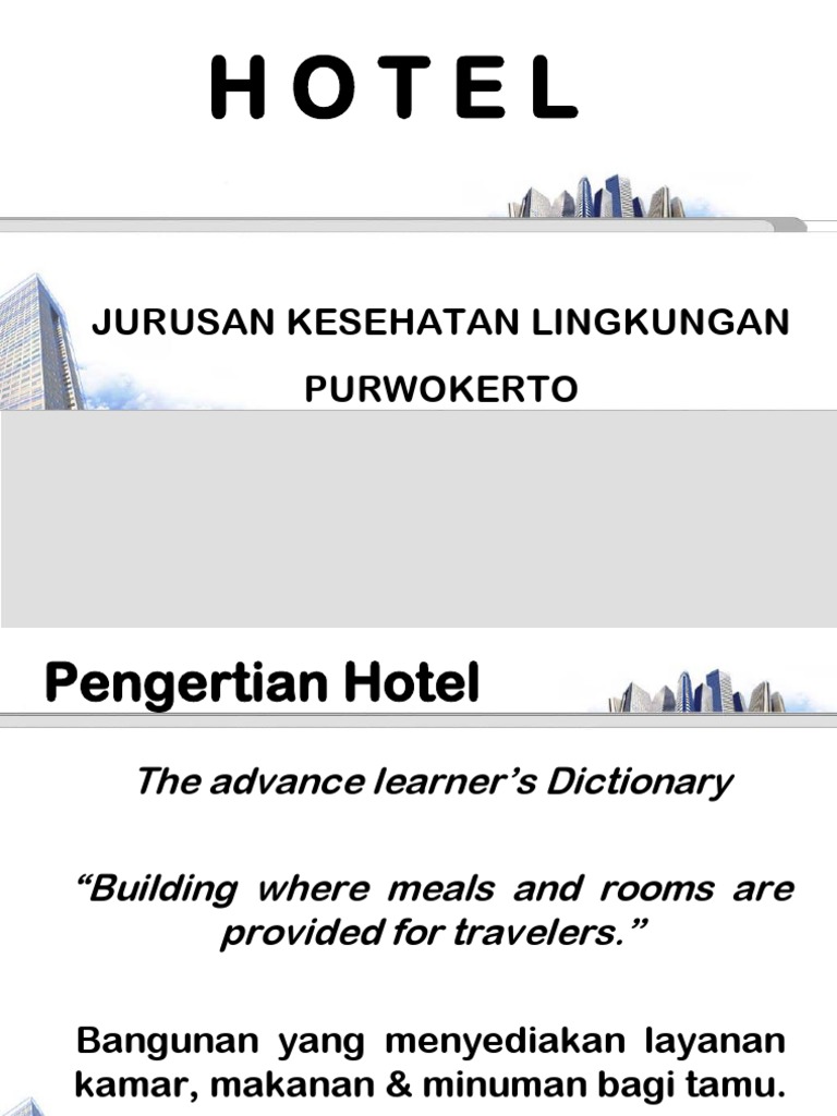 Persyaratan Kesehatan Hotel