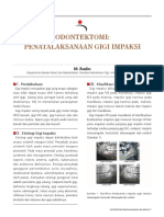 Odontektomi Penatalaksanaan Gigi Impaksi Summary