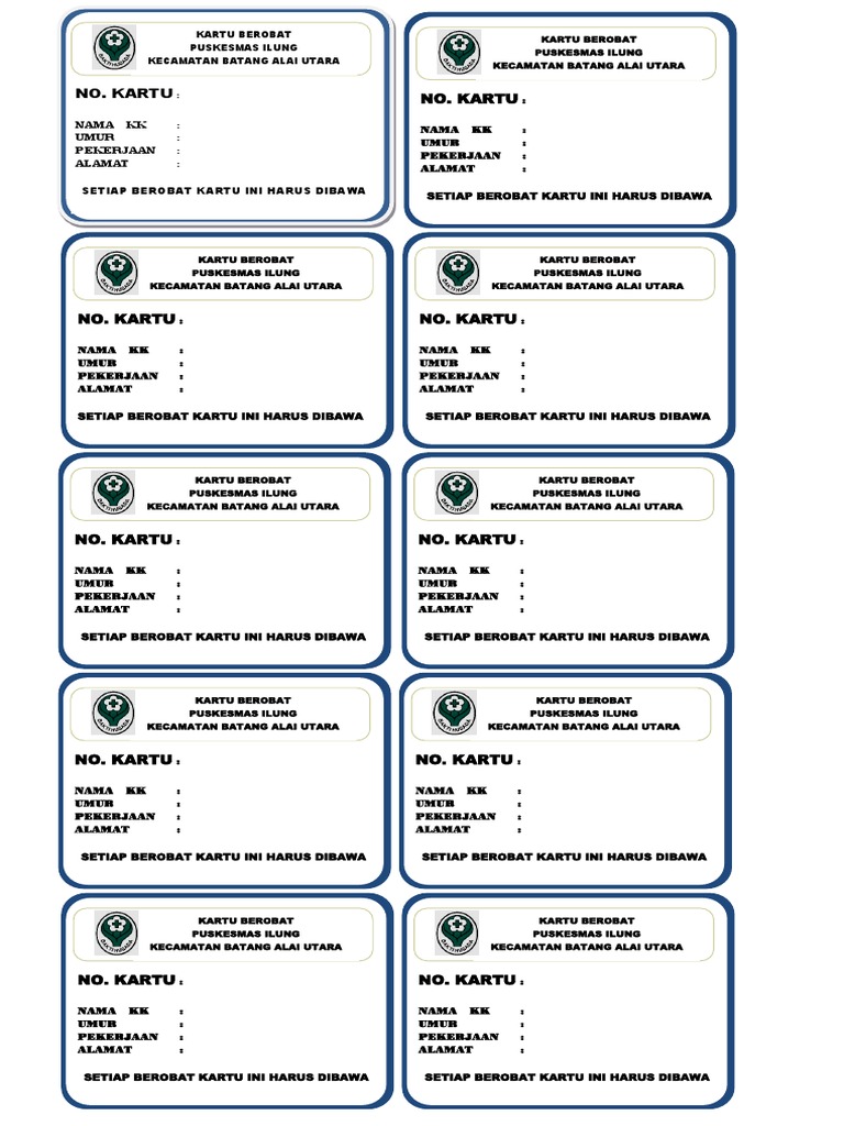 Buku Berobat Siswa Puskesas - Saung Soal